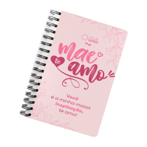 Caderneta Personalizada Capa Dura Capa Dura, Papel Panamá adesivado, Wire-o 10x14 4x0 Miolo papel sulfite 75g com 48 folhas personalizado paltado. Laminação 