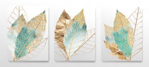 Quadro Decorativo - 3 Unidades 30x40cm Placa PS 1mm Adesivado 30x40cm 4x0 Impressão UV Corte reto 