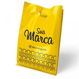 SACOLAS PERSONALIZADAS /PLÁSTICAS/BOCA VAZADA 200x300MM Sacola plástica boca vazada - 0,09 micras - polietileno 20x30cm 1x0 Sem verniz  